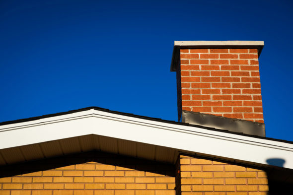 chimney with flashing