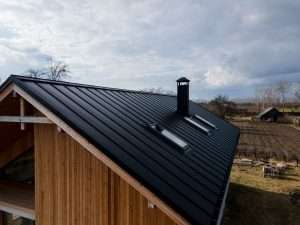 metal roof in a farm house