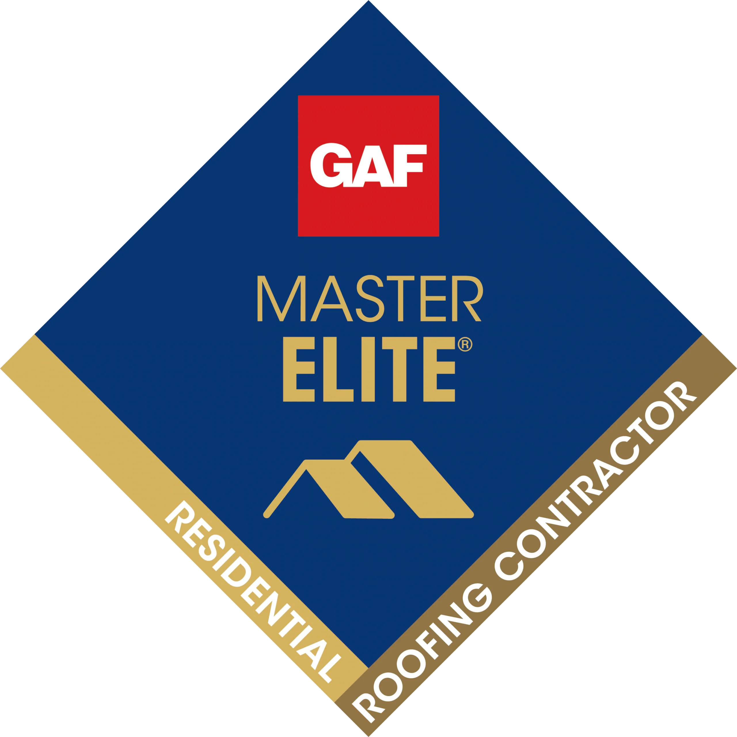 GAF Master Elite Certified roofing contractor logo GAF Master Elite Certified roofing contractor logo
