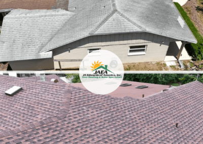 A image showing a roofing before and after a replacement in Port St. Lucie