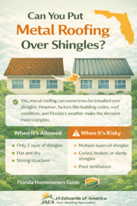 Metal roofing system compared to asphalt shingles