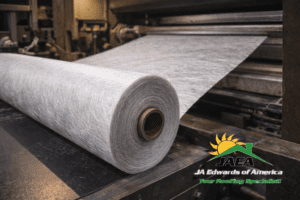 Fiberglass mat used in asphalt shingle production process