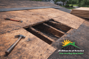 Roof deck preparation before installing asphalt shingles